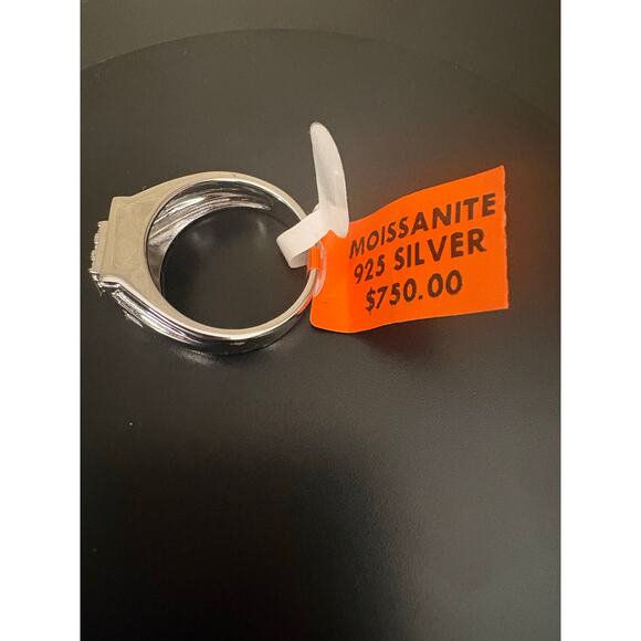 Sz 10 - Men's 2.5ct Moissanite 925 Sterling Silver Ring - Picture 7 of 8